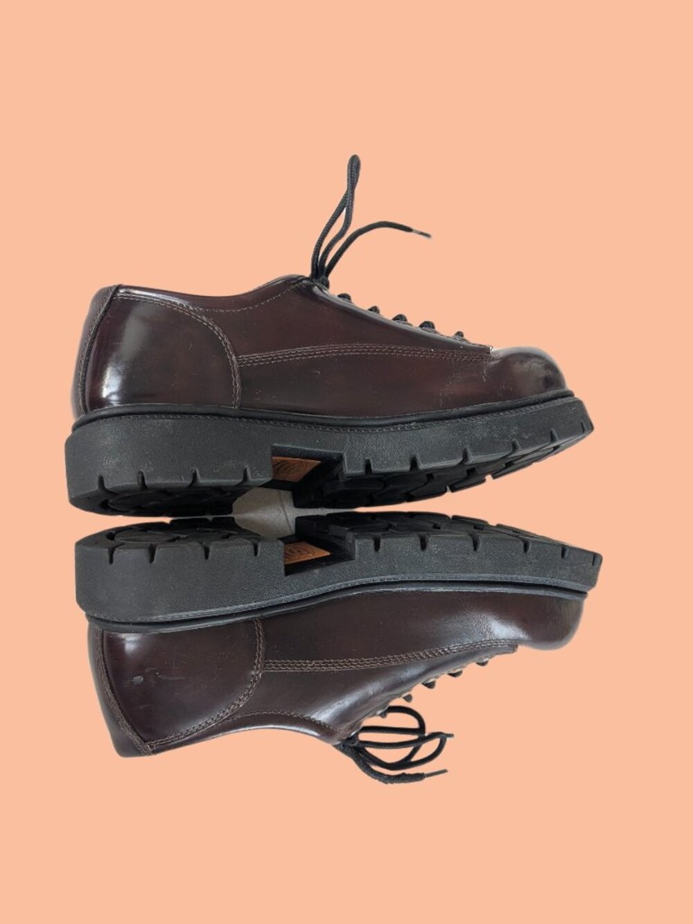 Rich Burgundy Leather Vintage Y2K Skechers Jammers platform oxfords - US Mens 12 - Picture 3 of 16